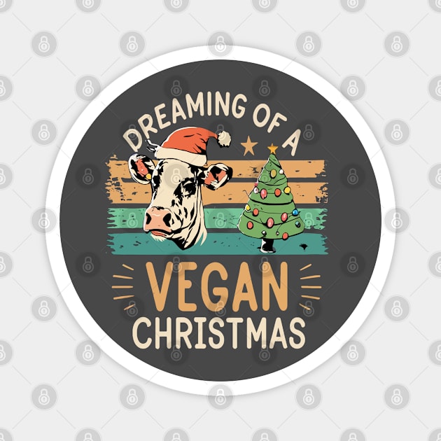 I'm Dreaming of a Vegan Christmas Funny Men Women Magnet by rhazi mode plagget